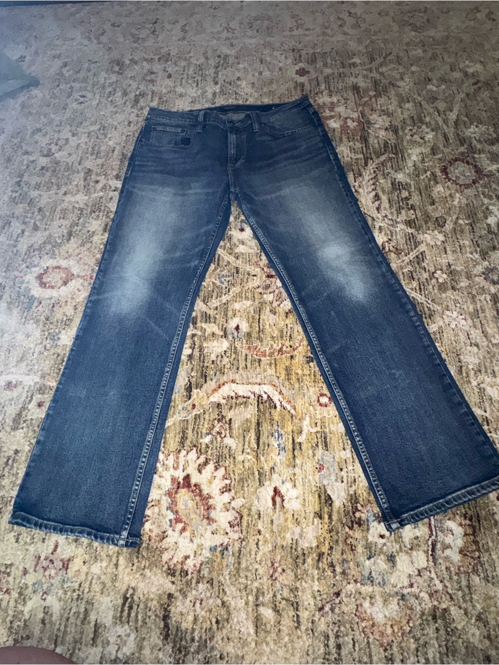 Brothers/Sons Straight-Leg Dark Blue Jeans 36x32